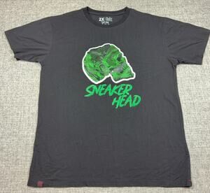 Bleecker & Mercer Sneaker Head T Shirt Mens 2X Black Skull Shoe Graphic